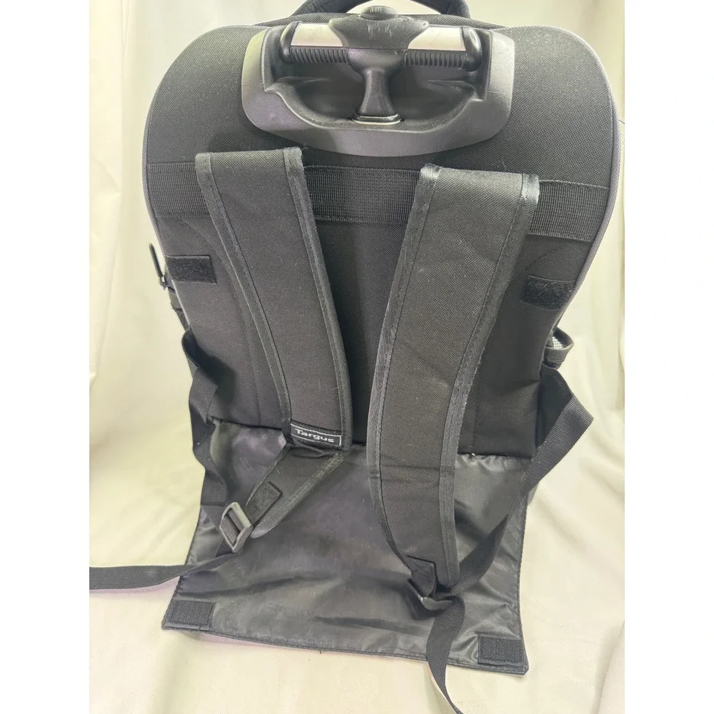 Targus Rolling Laptop Backpack Black Grey Travel Business Wheeled Bag Case